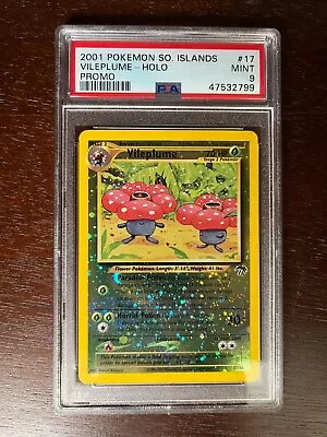 PSA 9 Mint Pokemon Vileplume Holo Southern Islands Promo 17/18 2001 • $79.99