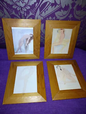 Set Of 4 Rodin Nude Prints From Ikea In Pine Wood Frames • £10