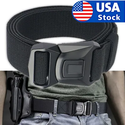 Tactical Belt For Men Adjustable Nylon Waistband Web Rigger Work Military Belts • $9.99