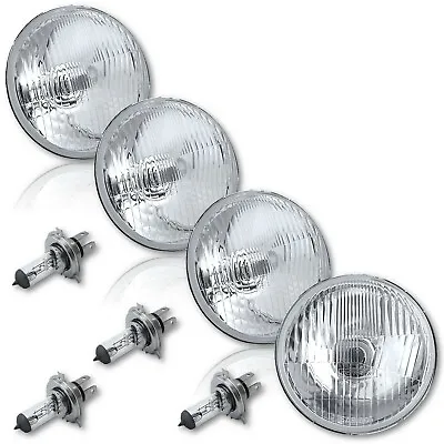 5-3/4 Stock Style H4 Halogen Conversion Light Bulb Headlight 55/60W Headlamp Set • $109.95