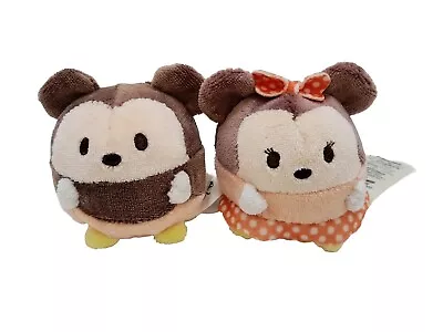 Disney Store Mickey And Minnie Mouse UFUFY Plush Mini 2 1/2  Stuffed Animal Toy  • $8.96
