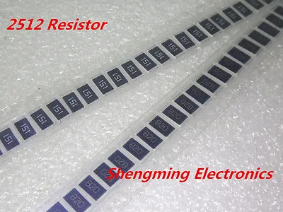 100PCS 2512 (6432) 1W 10 Ohm 10R 10R0 5% SMD Resistors  • $2.92