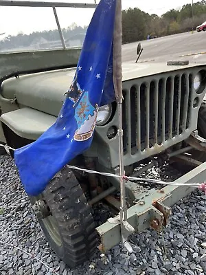 Jeep Military Parade Flag Holder Military Issue Adjustable Attachment Chrome • $59.99