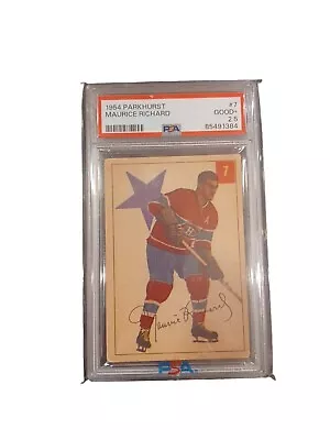 1954 55 Parkhurst #7 Maurice Richard PSA 2.5 Good+ Montreal Canadiens • $104.99