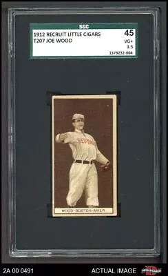 1912 T207 Smoky Joe Wood Red Sox SGC 3.5 - VG+ 2A 00 0491 • $2680