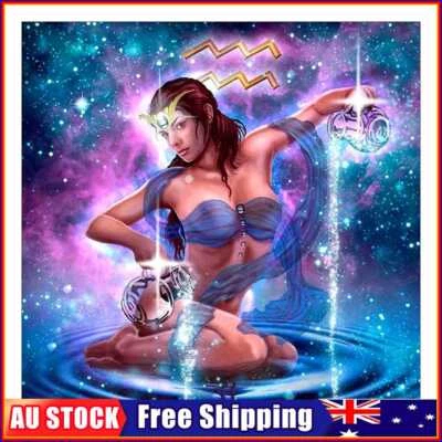 $10.89 • Buy 5D DIY Full Drill Diamond Painting Aquarius Cross Stitch Embroidery Mosaic