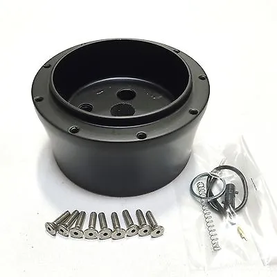 69-94 Chevy Buick Nova Pontiac 9 Hole Full Billet Blk Steering Wheel Adapter Hub • $36.99