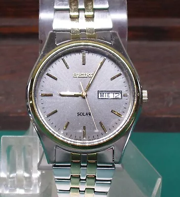 Vintage Seiko Solar V158-0aa0 Watch • $54.75