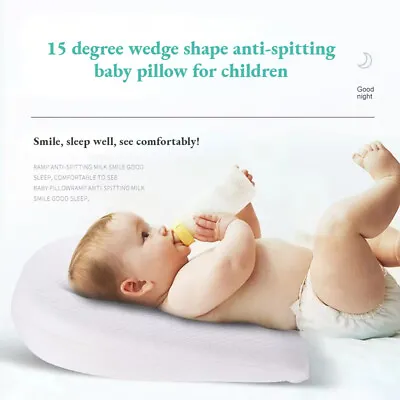 Baby Wedge Pillow Anti Reflux Colic Cushion For Pram Crib Cot Bed Flat Head Foam • $26.65