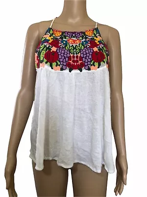 $12 • Buy Urban Outfitters Embroidered Fruit  Top Ladies Size M Size 8 Relaxed Fit