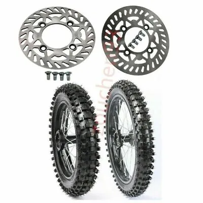 $239.98 • Buy Front + Rear Wheel 90/100-14 70/100-17 Tire Tube Rim For CR85 YZ85 RM Dirt Bike