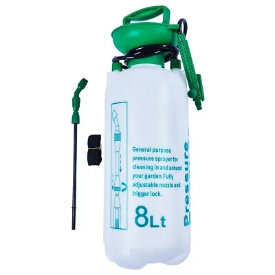 8L Garden Pressure Sprayer Bottle Water Pump Weed High Pressure Spray Shower New • £12.95