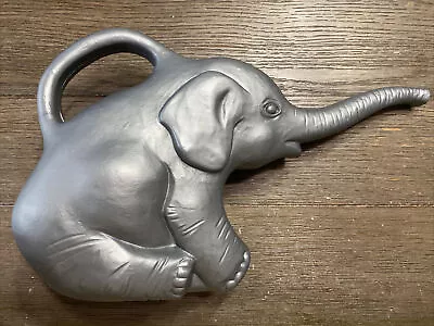 Vintage Elephant Watering Can Union Products Stamped 1996 Gray 2 Quart Blow Mold • $5.50