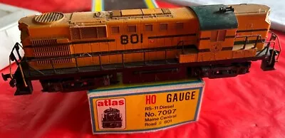 VINTAGE HO Scale ATLAS/KATO MAINE CENTRAL MEC RS-11 #801 Diesel Engine Model • $64.99