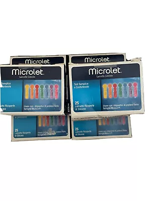 Microlet Lancets 6 X 25 Diabetes Test Silicone Coated Colour Coded Lancet • £24