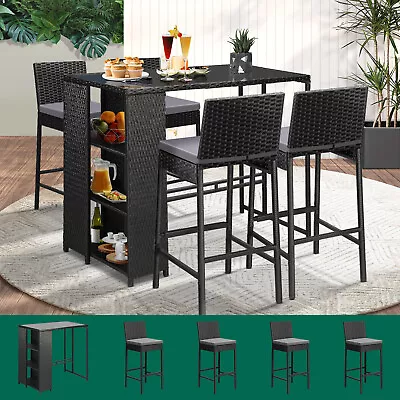 Livsip Outdoor Furniture Bar Table And Chairs Dining Chairs Wicker Patio Set • $189.90