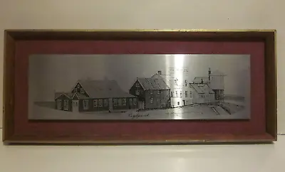 Iceland  Reykjavik  Capital Souvenir Picture Steel Cut Old Village Framed 12x3.5 • $24.50