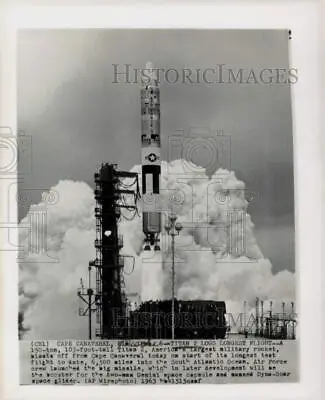 1963 Press Photo Titan 2 Missile Launches At Cape Canaveral Florida - Hpm01429 • $19.99