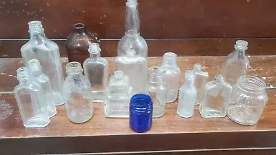 Vintage Glass Bottle Collection Lot Of 17 • $19.99