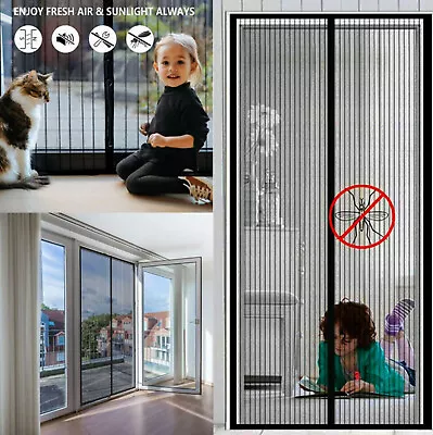 Magnetic Screen Door Retractable Mesh Net Pet Patio Hands Free Mosquito • $8.99