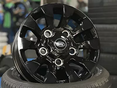 New 16x7  Land Rover Classic Defender SAWTOOTH BLACK Alloy (5 Wheels) With Nuts • $2215