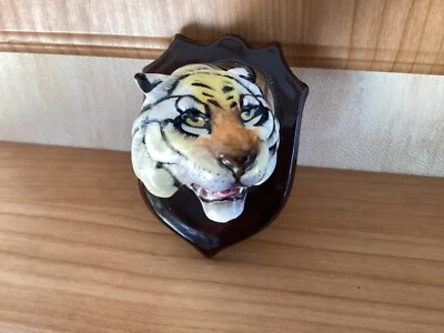 £14.99 • Buy Regency Bone China England Handpainted Tigers Head Small Wall Plaque.