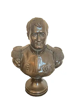 Bronze Effect Bust  Napoleon  On Raised Integral Base Heavy Weight ( 4kg) • £95