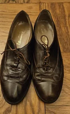 Robero Martegani Designer  ITALY Men Leather Oxford Dress Shoe BROWN  41  US 8M • $22