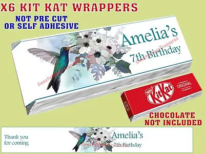 £1.40 • Buy Personalised Humming Bird Kit Kat Wrappers Baby Girl, Baby Boy Party Favours