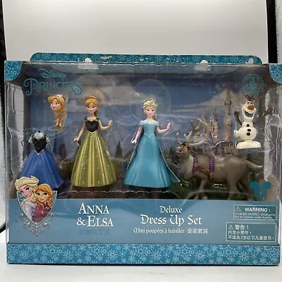 Disney Princess Exclusive Frozen Anna & Elsa Dress Up Figure Set New Damaged Box • $13.59