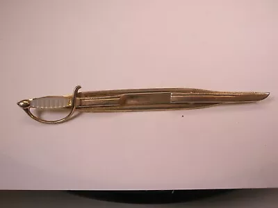 Pearl Handled Sabre Cutlass Sword Vintage SWANK Tie Bar Clip Ceremonial Officer • $23.99
