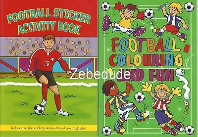£1.49 • Buy Set 2 X Children's Football Colouring Puzzle Book Stickers Activity Kids Boys