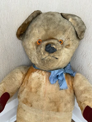 £19 • Buy Vintage - 1960's - Straw Filled - Growling - Teddy Bear - 80cm Tall