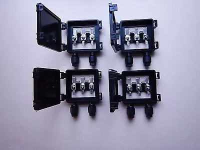 Four-4 Solar Panel Junction Box Solar Cells Diy 3x6 6x6 Waterproof 10 Amp Diodes • $19.99