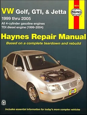 VW Golf GTI Jetta Repair Manual 1999-2005 • $37.71