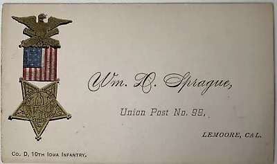 G.A.R. CALLING CARD - Sprague 10th Iowa Volunteer Infantry • $14.99