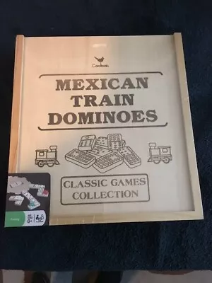 Cardinal Classic Collection Mexican Train Dominoes Train Marker Wood Box New NIB • $12.99