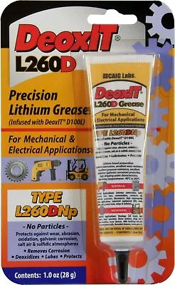 CAIG LABORATORIES DeoxIT L260-DN1 Lithium Grease With Cleaner/Deoxidizer No • £21.48