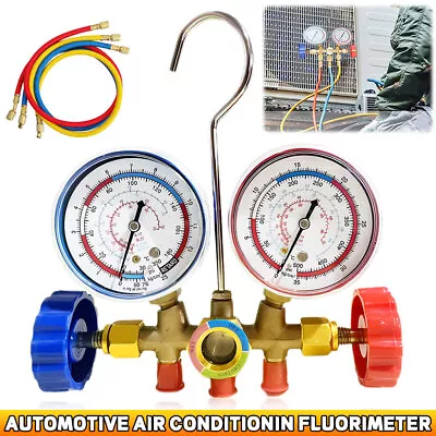 R12 R22 R404a Manifold Gauge Set 3  Gauge HVAC A/C Refrigeration Charging • $24.99