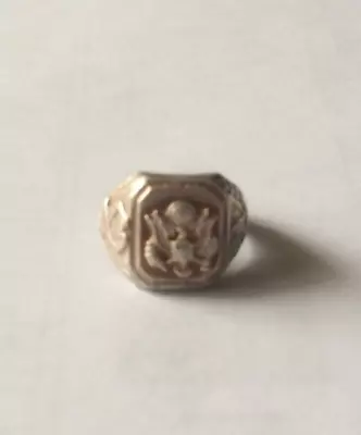 Vintage STERLING SILVER US ARMY 102nd Regiment Quart Corps Ring Size- 9.5  L8 • $39.99