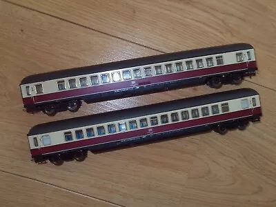 Pair Of DB Coaches For HO Gauge Model Railway Train Sets • £6.17