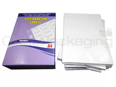 A4 Sheets Of Quality Self Adhesive Sticky Labels - Laser Inkjet Printers Copiers • £256