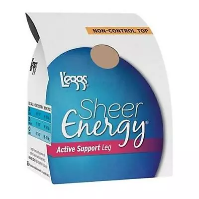 $14.95 • Buy Leggs Q67508 Sheer Energy Active Support Reinforced Toe Pantyhose  4 Pack NEW!