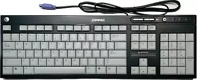 New In Box OEM Vintage Compaq PS2 Black & Gray Keyboard 5188-0989 5137 5069-8808 • $15.19