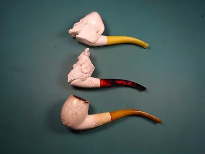 Lot Of 3 Meerschaum Estate Pipes • $36