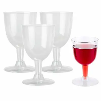 40 Pc Disposable Champagne Flute Clear Plastic Wine Glasses Wedding Party 5.5oz • $23.42