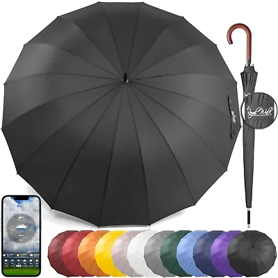 Royal Walk Windproof Large Umbrella For Rain 54  Automatic Luxury Wood Handle • $29.99