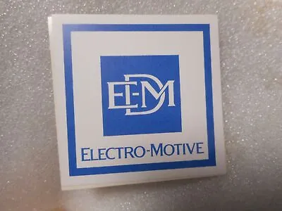$4.99 • Buy Original EMD Electro Motive Locomotive Plant Employee Hard Hat Sticker 2 1/4 