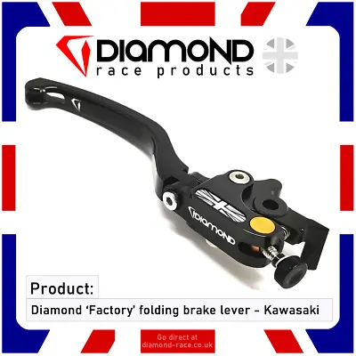 Diamond - 'Factory' Folding Front Brake Lever - Kawasaki Z900RS - 2023 Models • £90