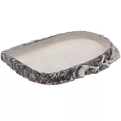 Reptile Water Basin Resin Reptile Dish Terrarium Bowl Reptile Food Container • $20.19